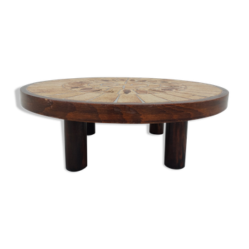Ceramic coffee table by Roger Capron model Herbarium