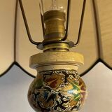 Large painted wooden lamp