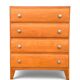 Vintage 4-drawer chest of drawers in waxed wood