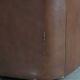 Fauteuil club Chesterfield en cuir de vachette marron de style anglais