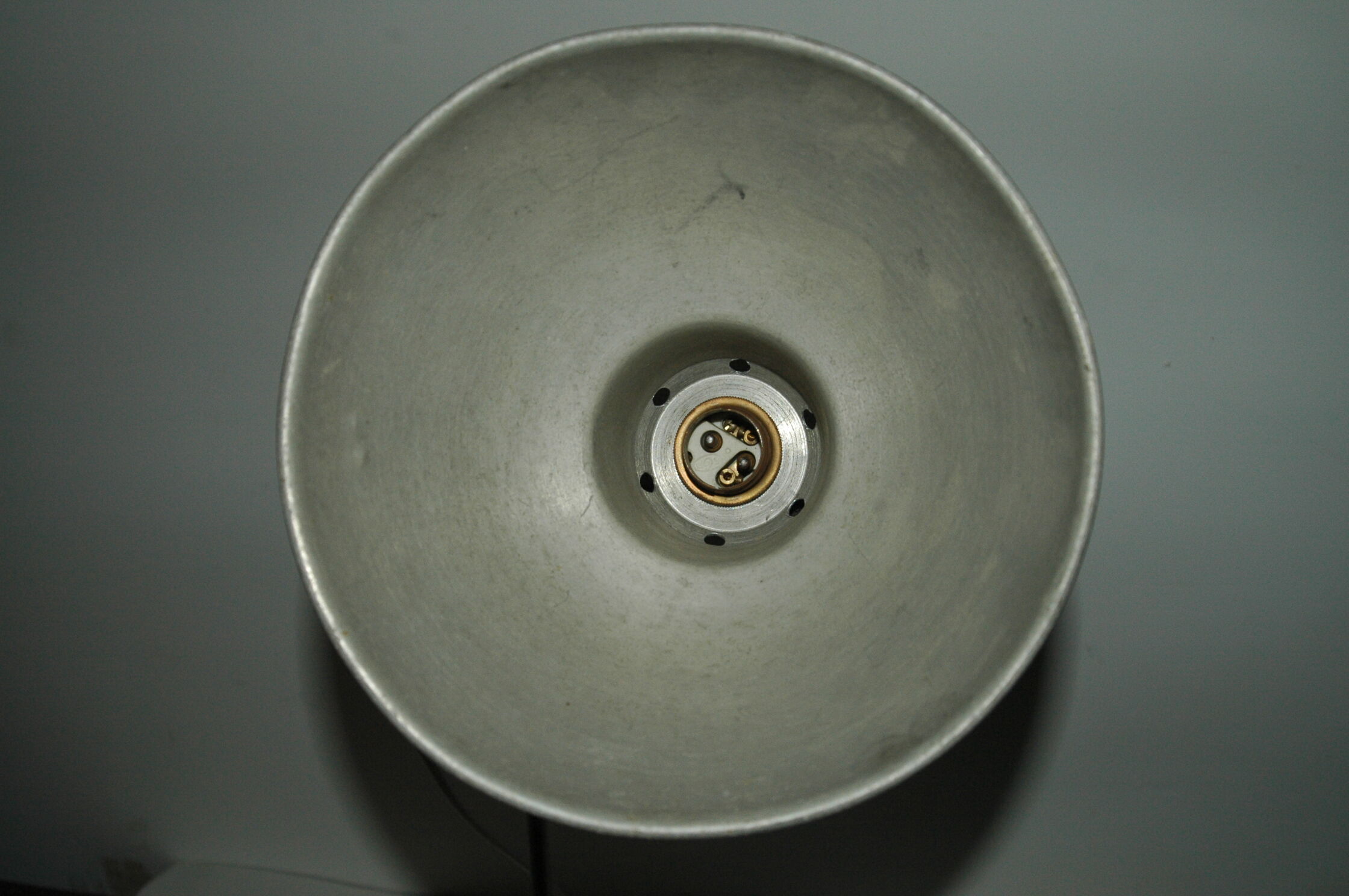 Lampe articulée art-déco laiton nickelé alu