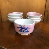 Old aperitif service vallauris bowl & 5 cups ceramic