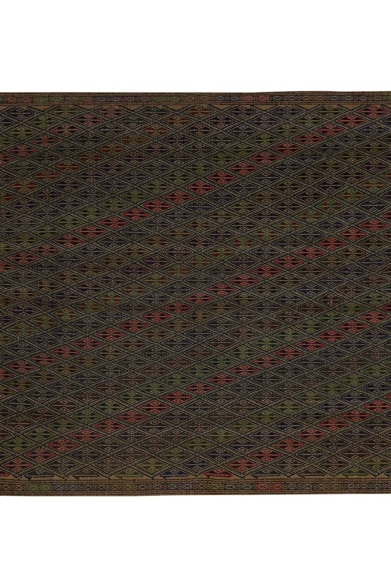 Vintage Turkish kilim, handwoven, 165x217 cm.