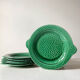 Set of 6 flat plates green fish