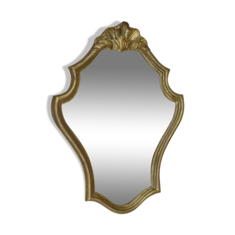 Miroir de style Louis XV garantie bois doré à l’eau et à la feuille