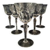 6 verres à vin rouge taillés