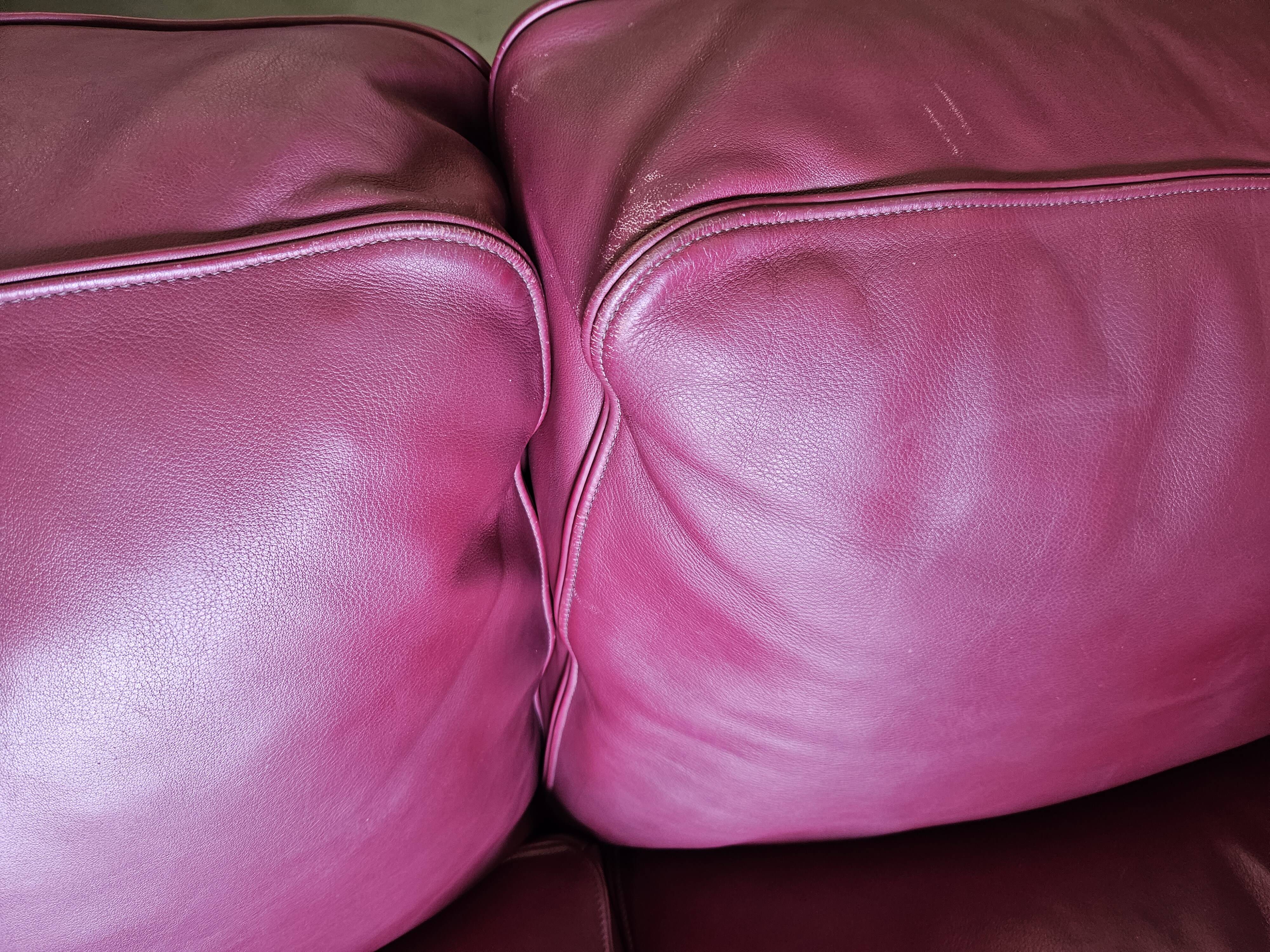 Canapé d'angle modulable Socrates en cuir bordeaux par Poltrona Frau, 1970