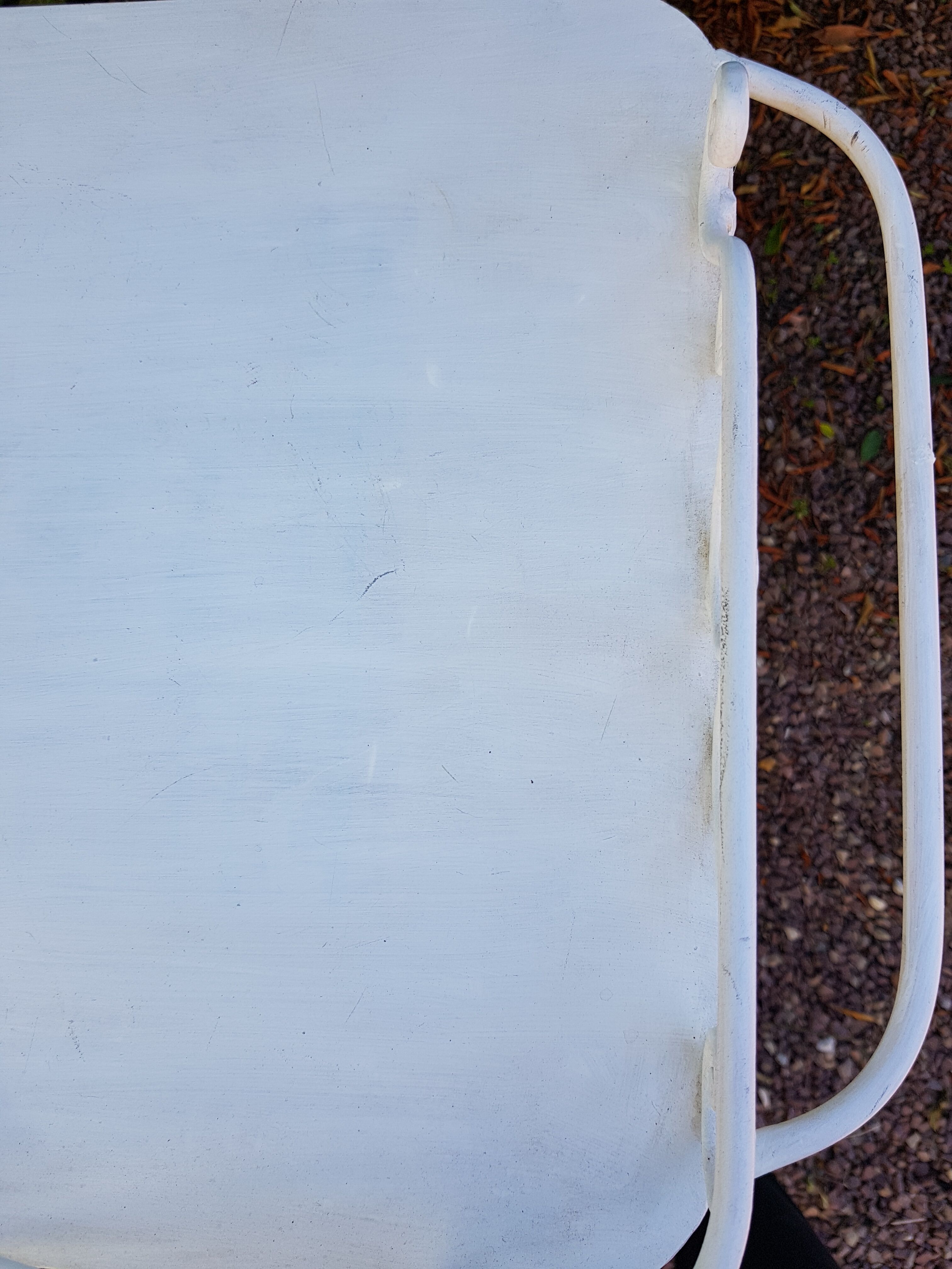 Service  table white wrought iron