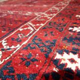 Vintage carpet turkmen engsi handmade 124cm x 165cm 1970s - 1c431