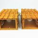 2 vintage scandinavian pine sconces 1960