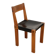Chair S24 by Pierre Chapo – Solid elm and black leather – 1970