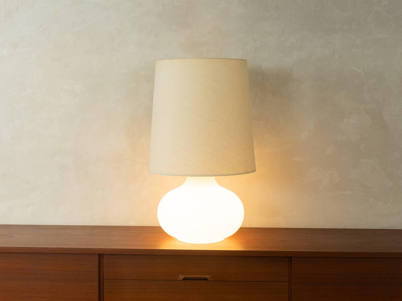 1970s table lamp, Heinz Josef Ohm, Glashütte Limburg, vintage