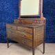 Superb English mahogany psyche chest of drawers circa 1880