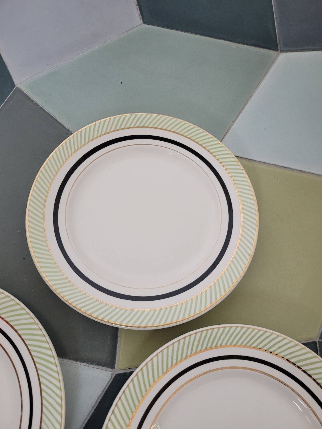 Lot n°1 de 5 assiettes à dessert Opaceline de Salins