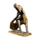 Sculpture animalière, chien en grès émaillé, 1960