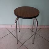 Vintage stool, formica and chrome feet, 60s