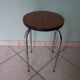 Vintage stool, formica and chrome feet, 60s