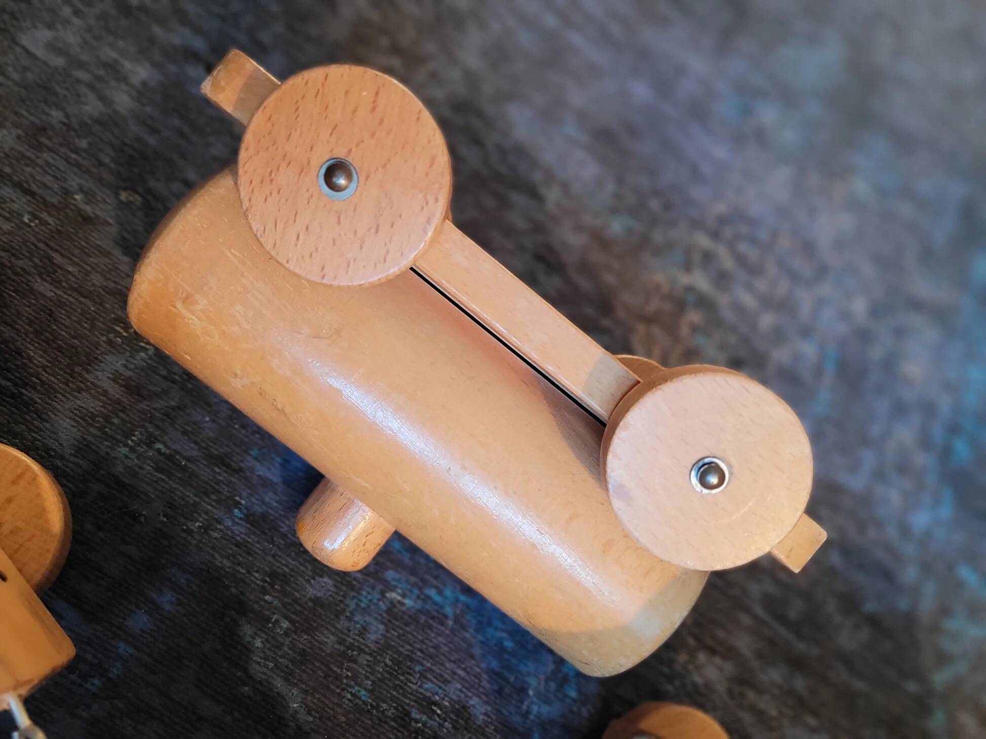 Old wooden train - beech toy