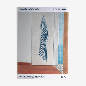 Affiche originale de david hockney, park hotel munich, 1972