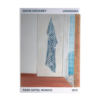 Affiche originale de david hockney, park hotel munich, 1972