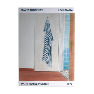 Original poster by David Hockney, Park Hotel Munich, 1972