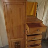 Asymmetrical wardrobe.