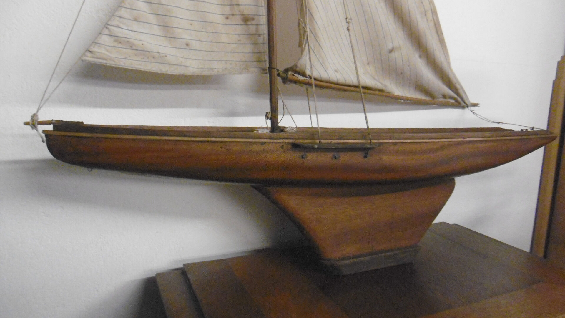 Pool sailboat, model of old boat