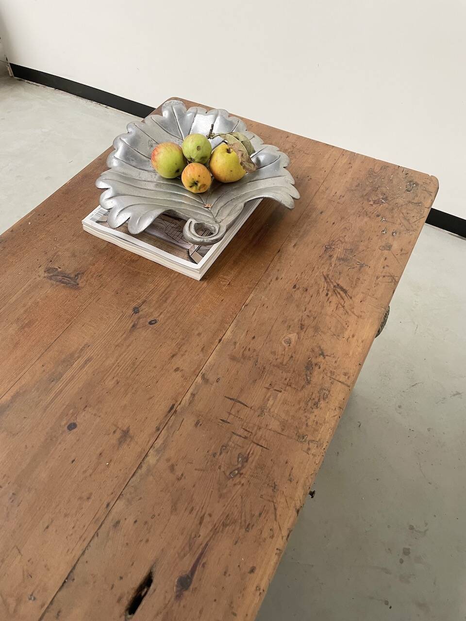 Yellow patina commercial counter from the 50s