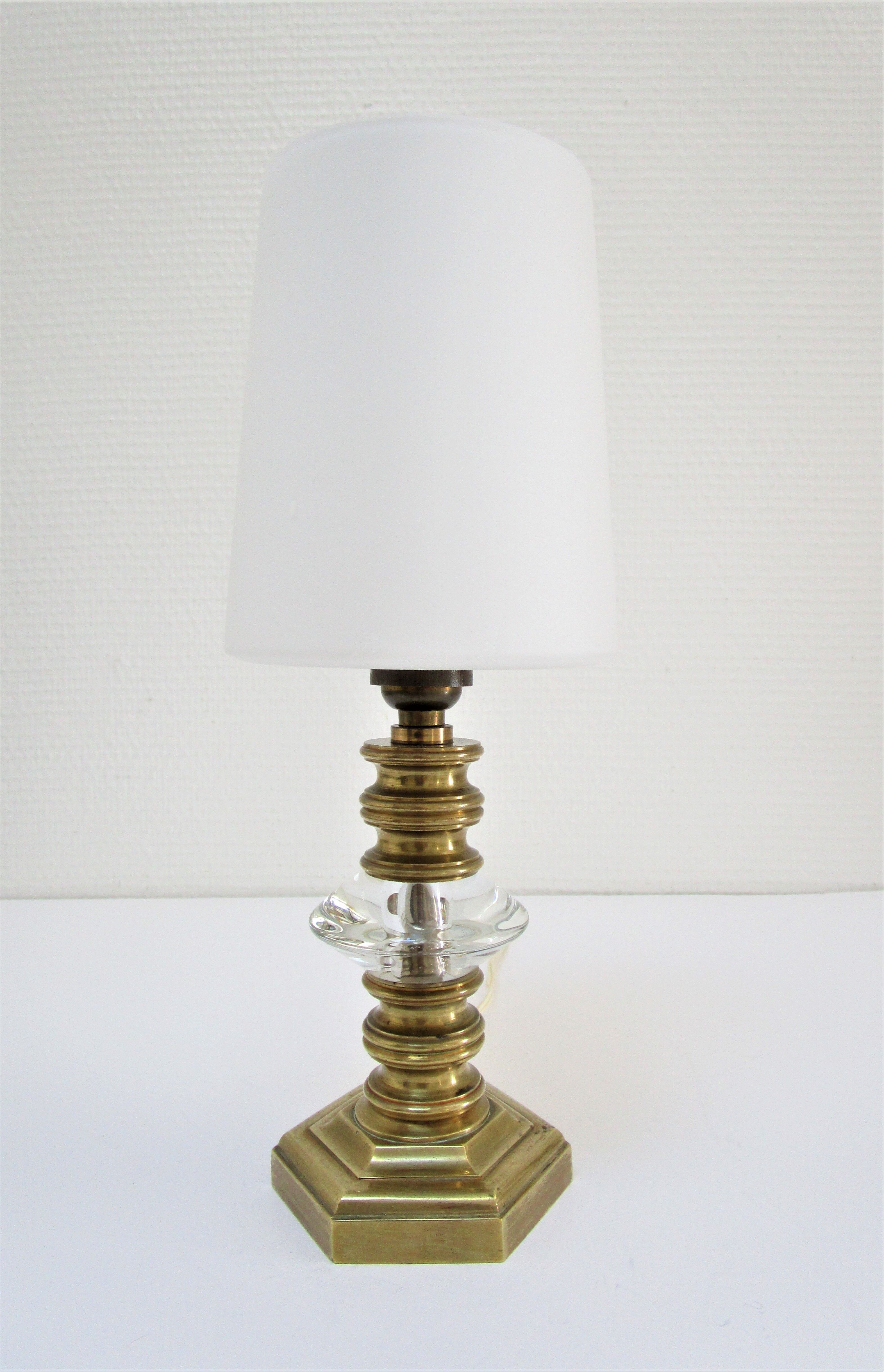 lamp gilded bronze crystal and opaline style neo classic vintage