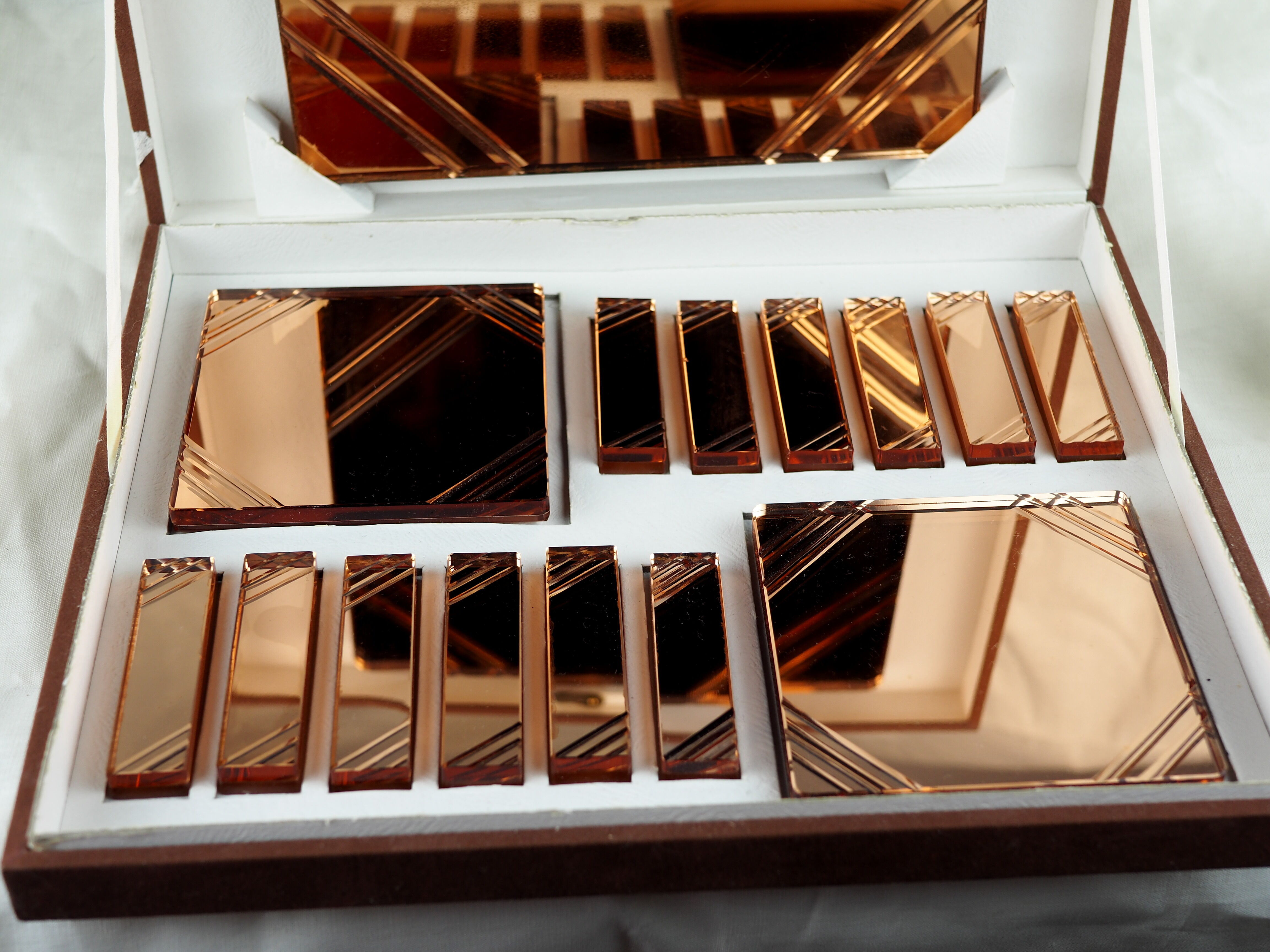 Set of knife holders, undersides and bottle bottoms - Stylclair, Art Deco - 30 years