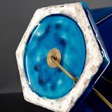 Important Porcelain Lamp with Blue Crackle Enamel, France, Circa 1940