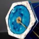 Important Porcelain Lamp with Blue Crackle Enamel, France, Circa 1940