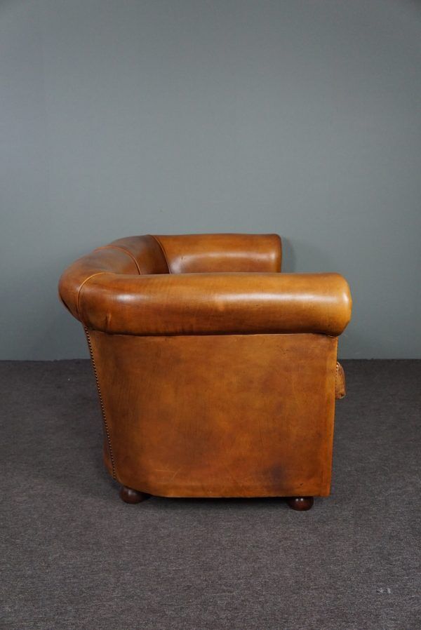 Beautifully colored 2.5-seater cowhide sofa