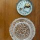 Plafonnier / applique en verre moulé Vontage année 70