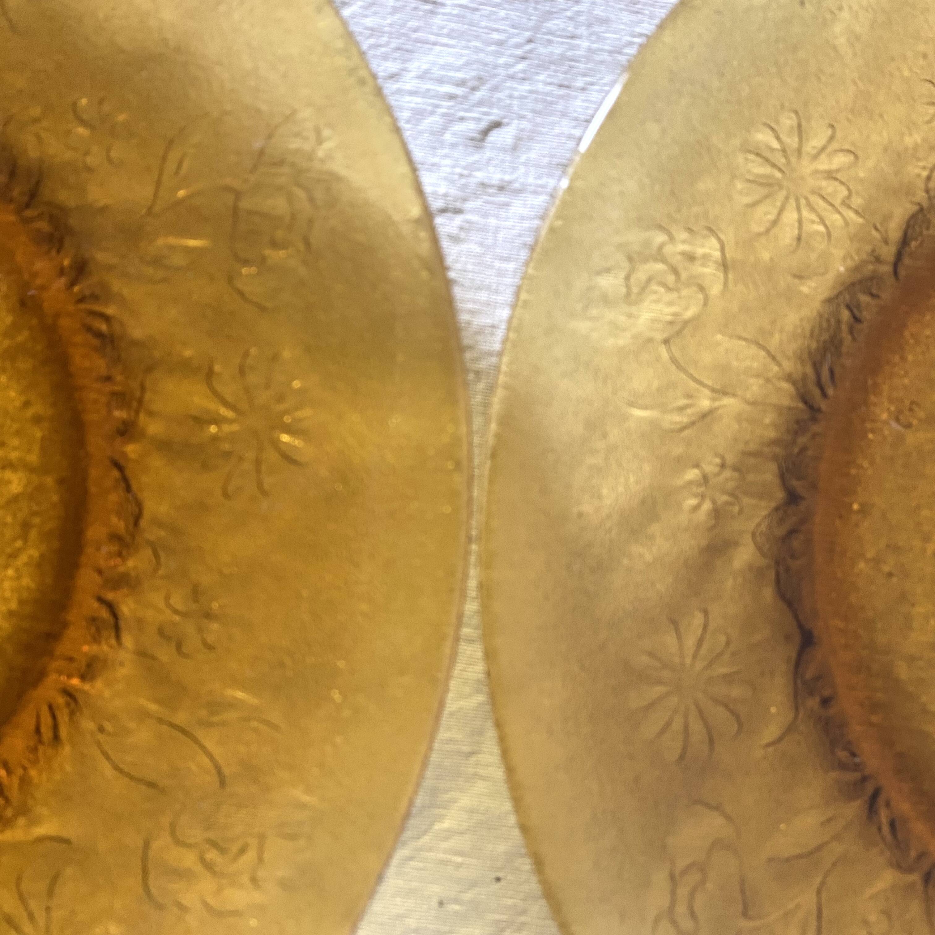 Amber GLASS PLATES 70s