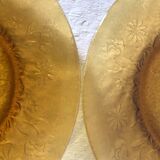 Amber GLASS PLATES 70s