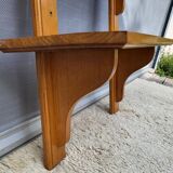 3-shelf oak wall shelf