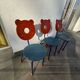 Lot de 3 chaises écoliers 1980's style Menphis