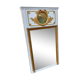 Trumeau mirror with oval decoration and wooden pediment 1920