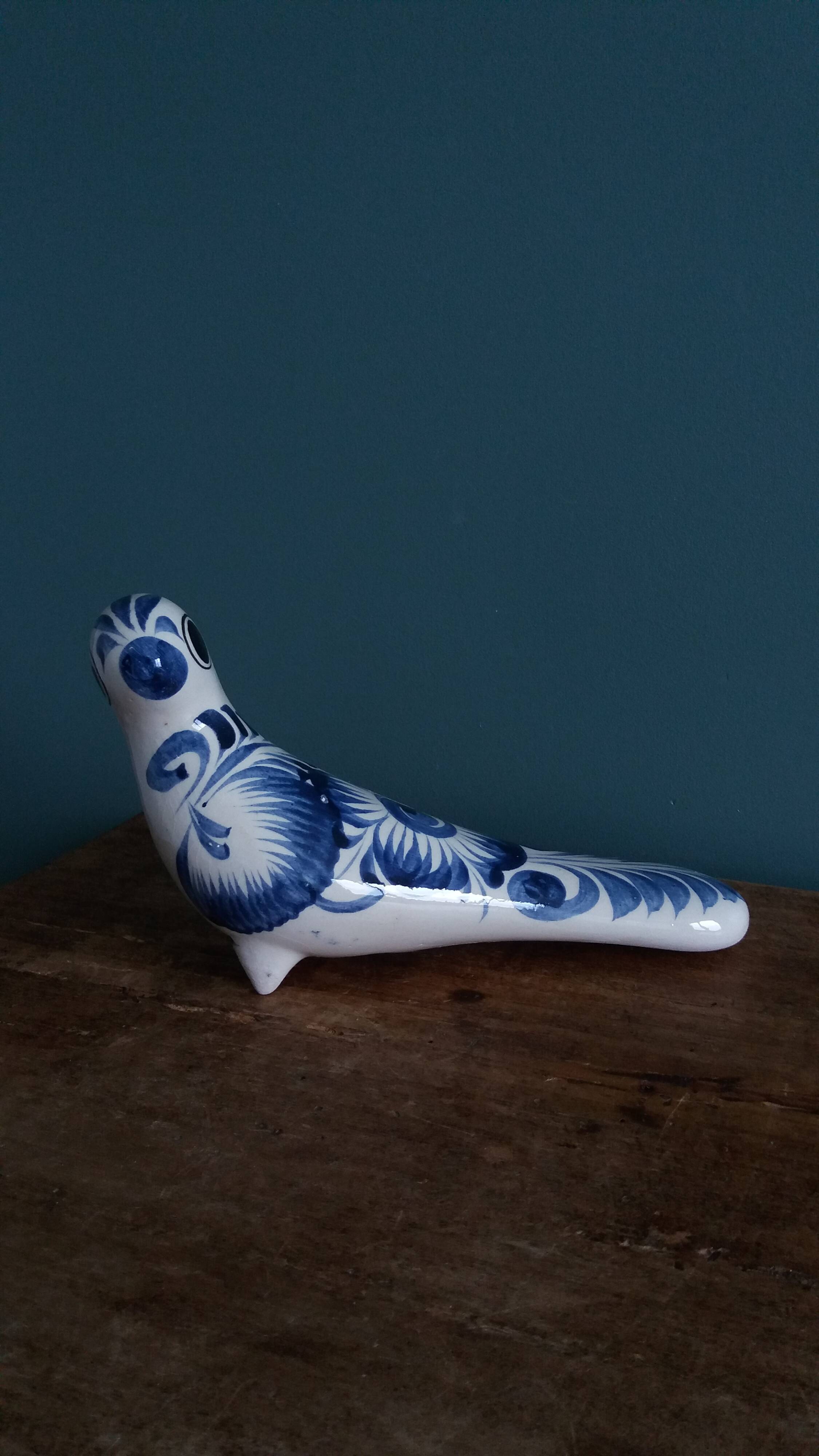 Ceramic bird, hand-painted, Mexico