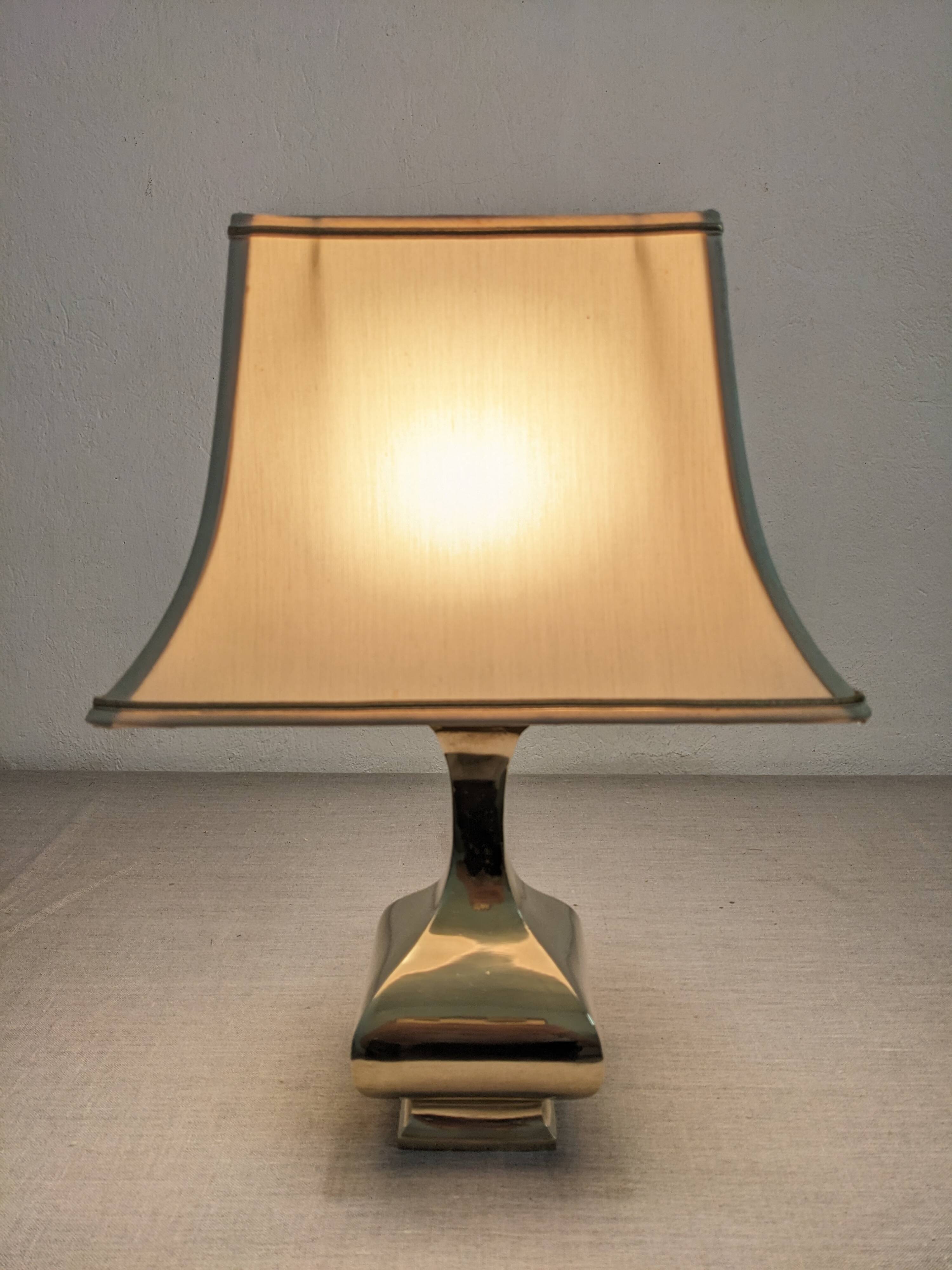 Solid brass lamp Aran model design Ciangiacomo, Italy circa 1970