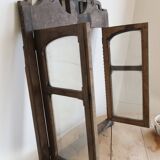 Old wooden double display window