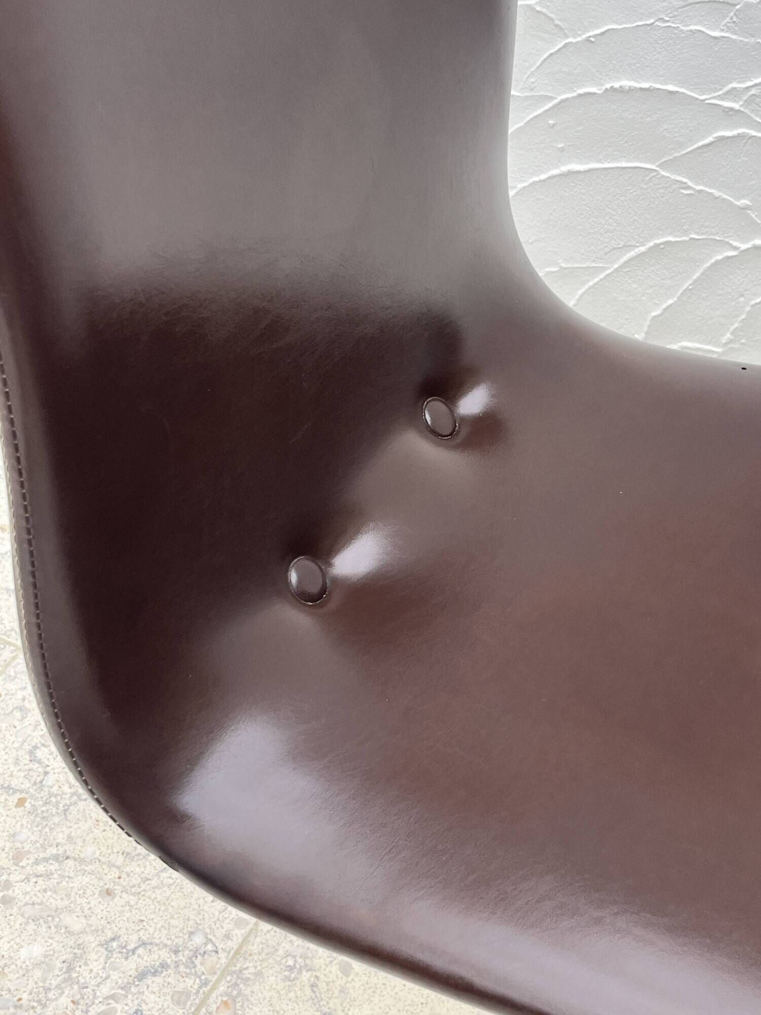 Space Age Swivel Chair Chocolate Brown Skai