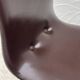 Space Age Swivel Chair Chocolate Brown Skai
