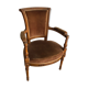 Fauteuil style directoire velours marron
