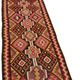 Turkish Handwoven Vintage Herki Kilim 80 cm x 350 cm