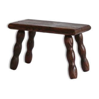 Tabouret rectangulaire en bois