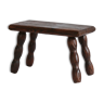 Rectangular wooden stool