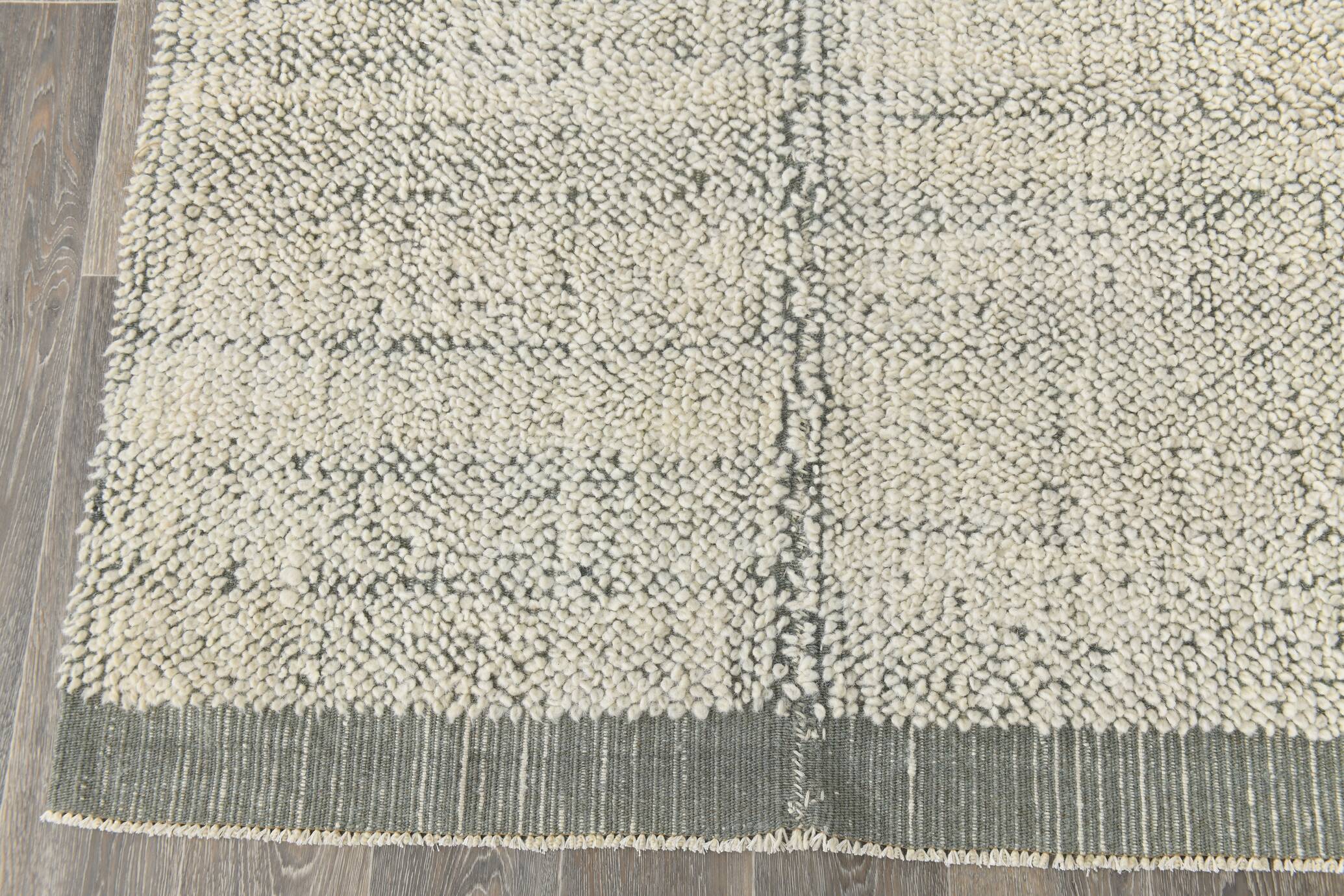 8x10 Handmade Wool Ash Green Modern Turkish Rug, 261x309Cm SK 34930