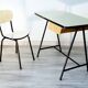 Children's desk and its chair 60s, formica, wood and steel